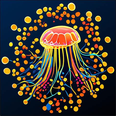 Premium Vector Bioluminescent Beauty Underwater Jellyfish Dreams