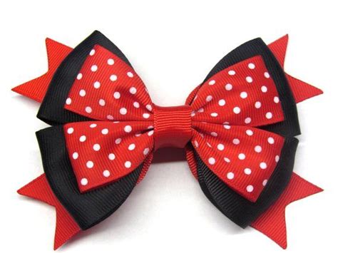 Minnie Mouse Bow Big Red Hair Bow Red Minnie Bow Red Polka Dot Bows