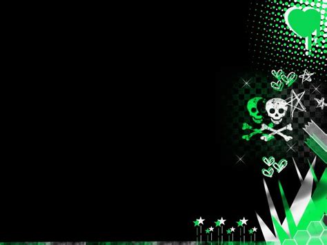 Download Green Emo Wallpaper Background Theme Desktop By