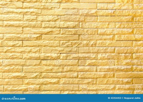Golden Brick Wall Background Pattern Texture Stock Photo Image 43354453