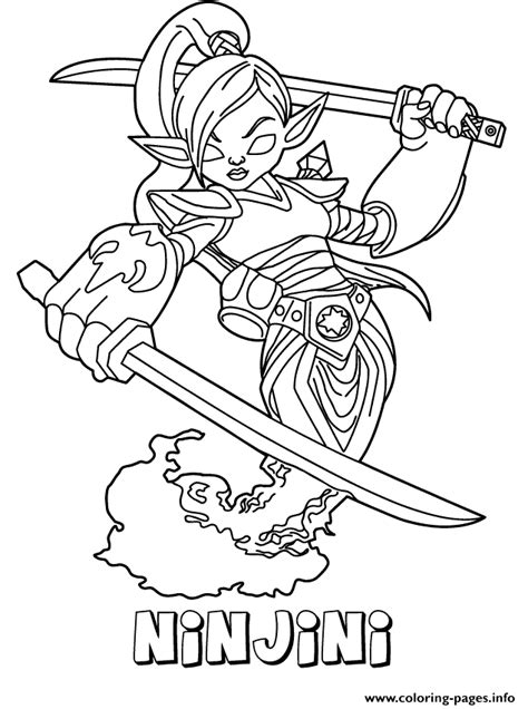 Children are fascinated by colors. Skylanders Giants Magic Series1 Ninjini Coloring Pages ...