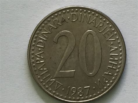 20 Dinara 1987 Sfrj 72288341