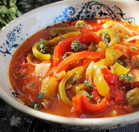 Peperonata ~ Rustic Italian Pepper Stew Recipe Lavender And Lovage