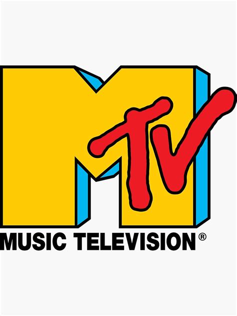 Mtv Music Television Logo Sticker By Peachpiles Redbubble