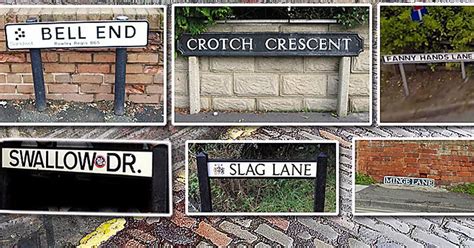 Revealed The Top Ten Rudest Street Names In Britain Mirror Online