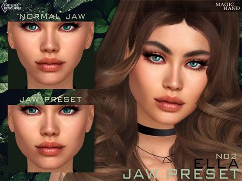 The Sims Resource Ella Jaw Preset N02 Sims Sims 4 Mods Sims 4