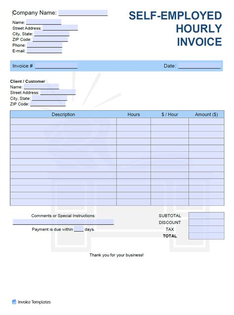 Self Billing Invoice Template