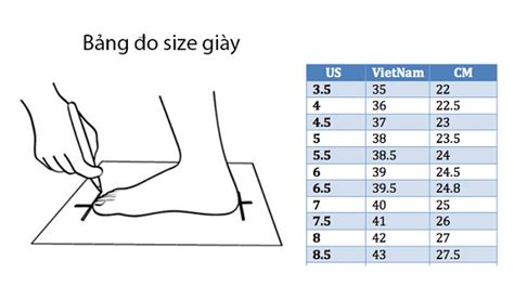 Bảng Quy đổi Size Giày Chuẩn Nhất Và Cách đo Cỡ Chân đơn Giản Chính Xác