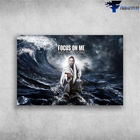 Jesus Christ Walking On The Sea Canvas Poster Fridaystuff