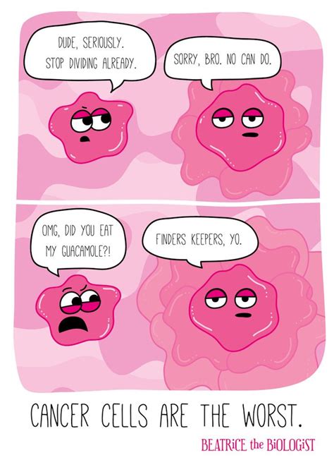 Cancercellsaretheworst 01 In 2020 Biology Humor Cancer Jokes