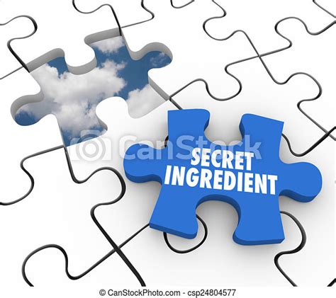 Secret Ingredient Puzzle Piece Classified Information Confidenti