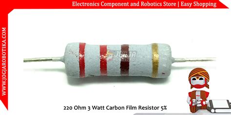 Jual 220 Ohm 3 Watt Carbon Film Resistor