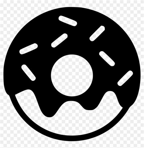 Png File Svg Donut Icon Black And White Transparent Png 980x962
