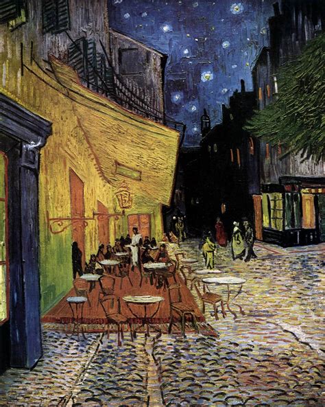 Caf Terrace On The Place Du Forum Arles At Night By Gogh Vincent Van