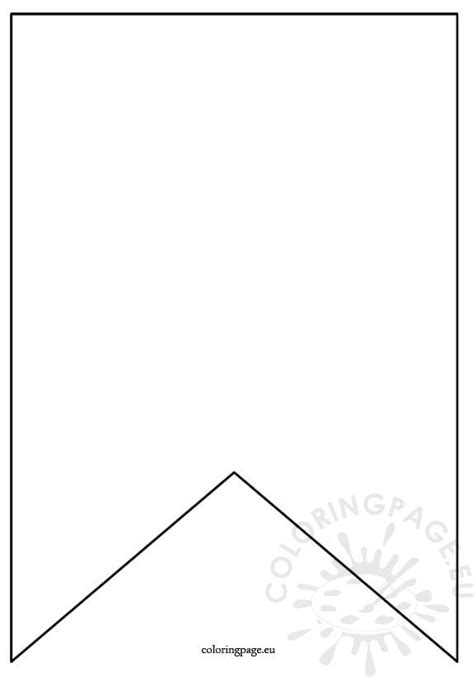 flag banner template coloring page