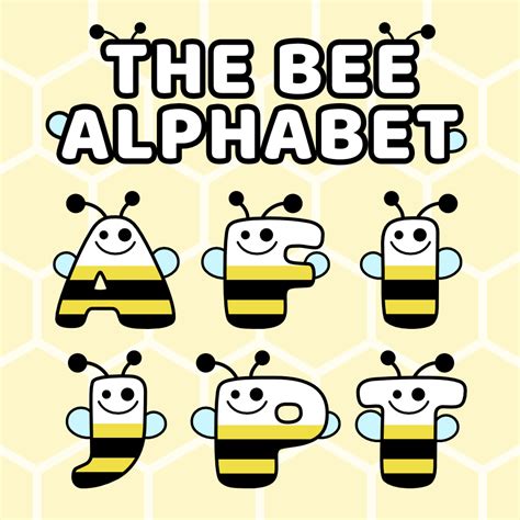 Bee Alphabet Clipart Letters Eng Span Clipart Letters Bee