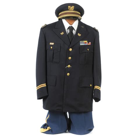Korean War Us Army Dress Blue Uniform With Visor Cap Cowans