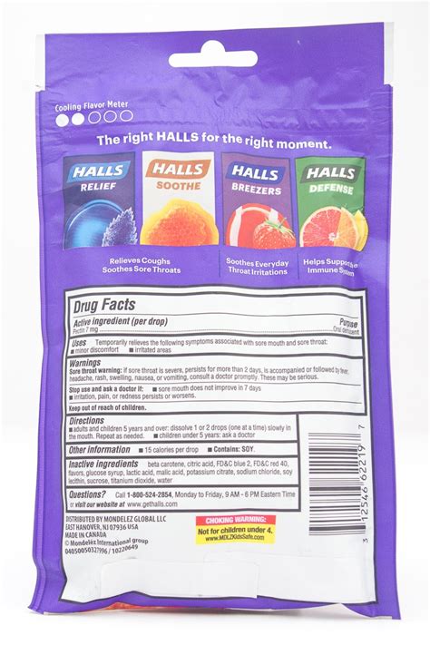 Halls Breezers Pectin Oral Demulcent Creamy Strawberry Flavor Drops