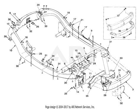 Mtd 13a 325 402 1999 Parts Diagram For Upper Frame