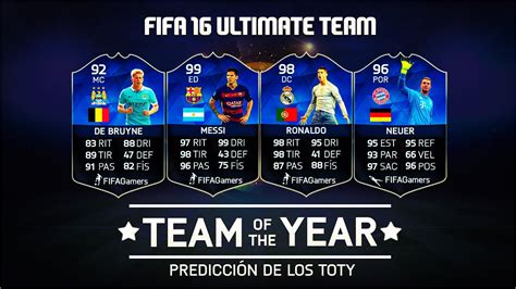 Fifa 16 Toty Team Of The Year PredicciÓn De Los Toty Fifa 16
