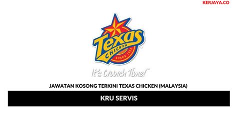 Hasil carian kerja di perlis. Jawatan Kosong Terkini Texas Chicken (Malaysia) ~ Kru ...