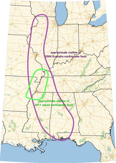 New Madrid Fault Map