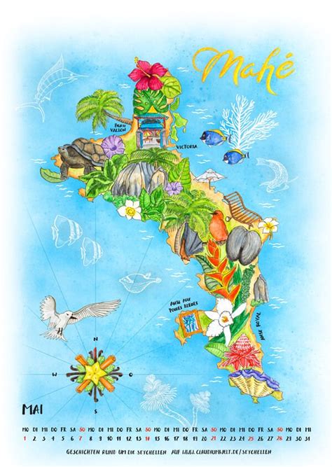Doubletree by hilton seychelles allamanda resort & spa 4 звезд. Kalender Illustrierte Inseln 2017 | Seychellen, Landkarte ...