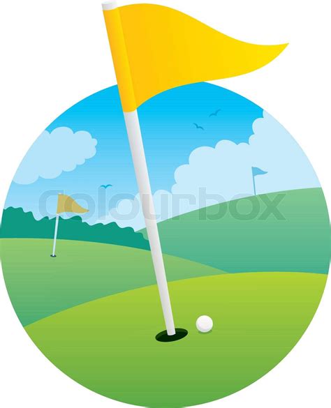 Golf Flag Stock Vector Colourbox