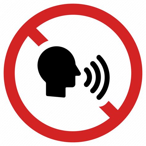 No Talking Quiet Silence Silent Speaking Forbidden Icon Download On Iconfinder