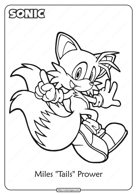 Free printable sailor moon coloring pages for kids. Sonic Miles Tails Prower Pdf Coloring Page