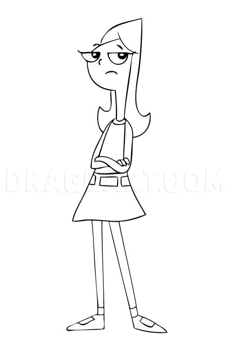 How To Draw Candace From Phineas And Ferb By Dawn Dragoart Com