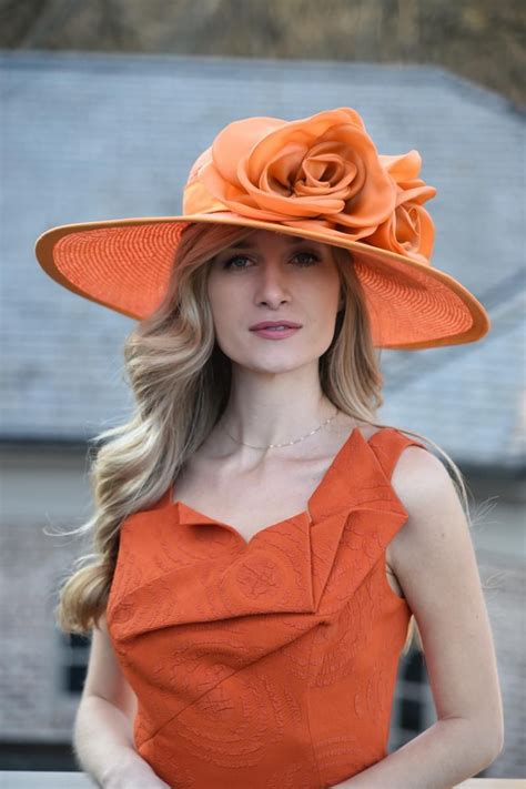 Orange Kyderby Hat From Christine A Moore In 2021 Derby Hats