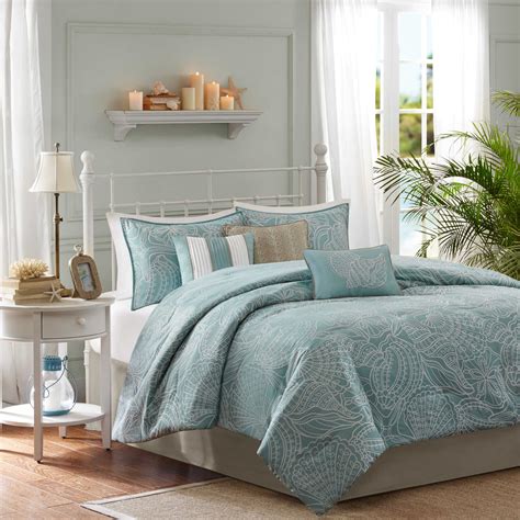 Madison Park Carmel 7 Piece Reversible Comforter Set In Blue Nautical