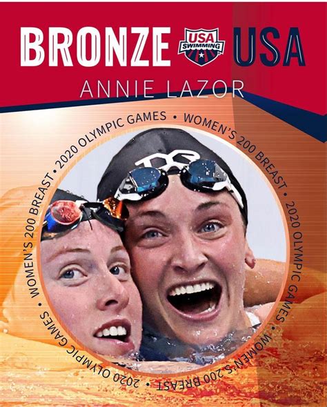 annie lazor on right team usa swimming bronze medal in women s 200m breaststroke 2020 2021