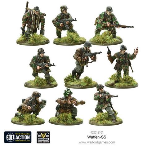 Warlord Bolt Action German Waffen Ss 28mm Waffen Ss 2nd Plastic Sw