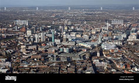 Aerial View Of The Birmingham City Centre Skyline Uk Stock Photo Alamy