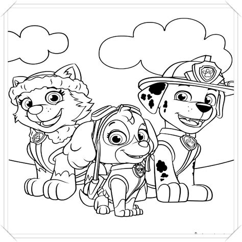 Los más lindos dibujos de PATRULLA CANINA para colorear y pintar a todo