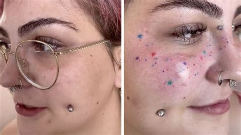 australian tattoo artist reveals her client s rainbow freckle tattoos au — australia