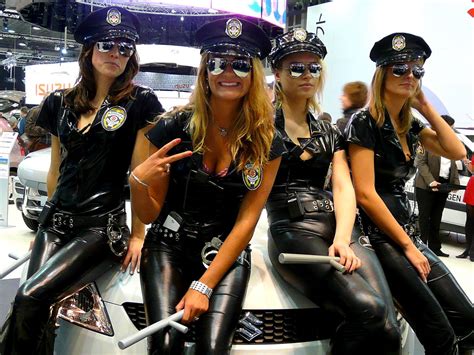 Latex Squad 2011 Charming Police Women On The Autosalon  Flickr