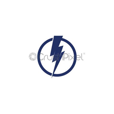 Lightning Thunder Bolt Electricity Logo Design Template Stock Vector