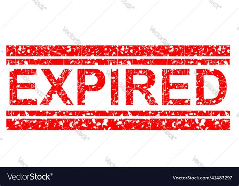 Simple Rubber Stamp Effect Expired Isolated Vector Image