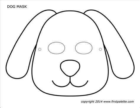 Dog Coloring Mask Coloring Pages