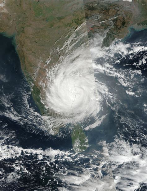 Nasa Sees Tropical Cyclone Vardah Make Landfall