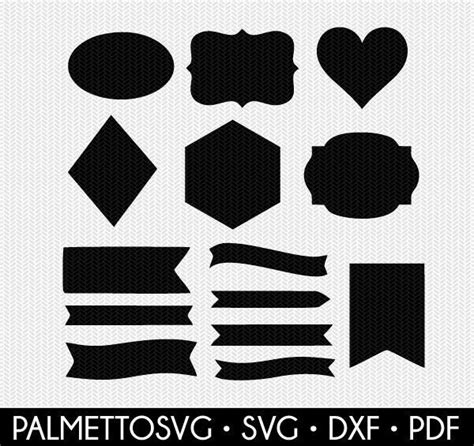 Shapes Svg Dxf Cut File Instant Download Stencil Silhouette Etsy
