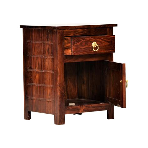 Buy Sheesham Wood Bedside Table For Bedroom Made With Solid Sheesham