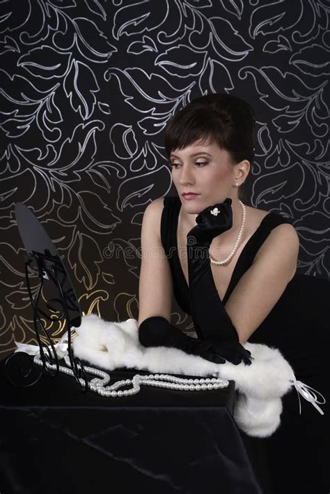 Aristocratic Lady In A Boudoir Stock Photo Image Of Rich Pearls