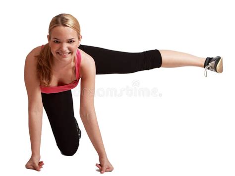 Woman Doing Aerobics Stock Image Image Of Blonde Exercise 29900227