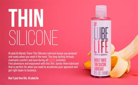 lube life barely there thin silicone based lubricant long lasting water resistant personal