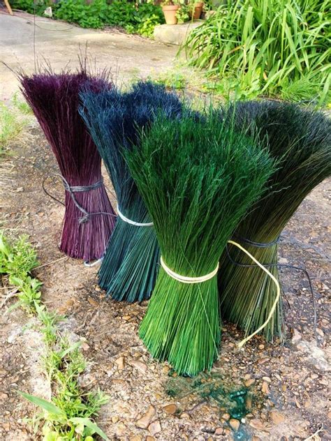 Kitchen Broom Hand Tied Out Of Hand Dyed Broomcorn On Etsy Broom