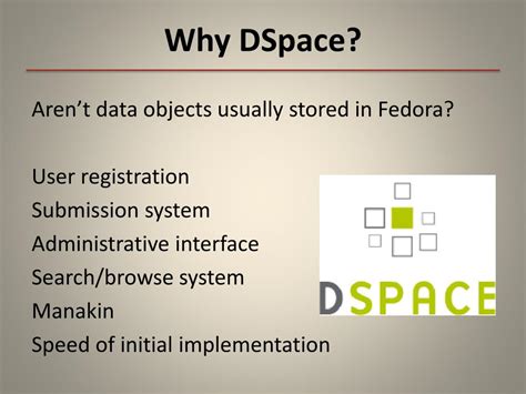 Ppt Using Dspace As A Disciplinary Data Repository Powerpoint